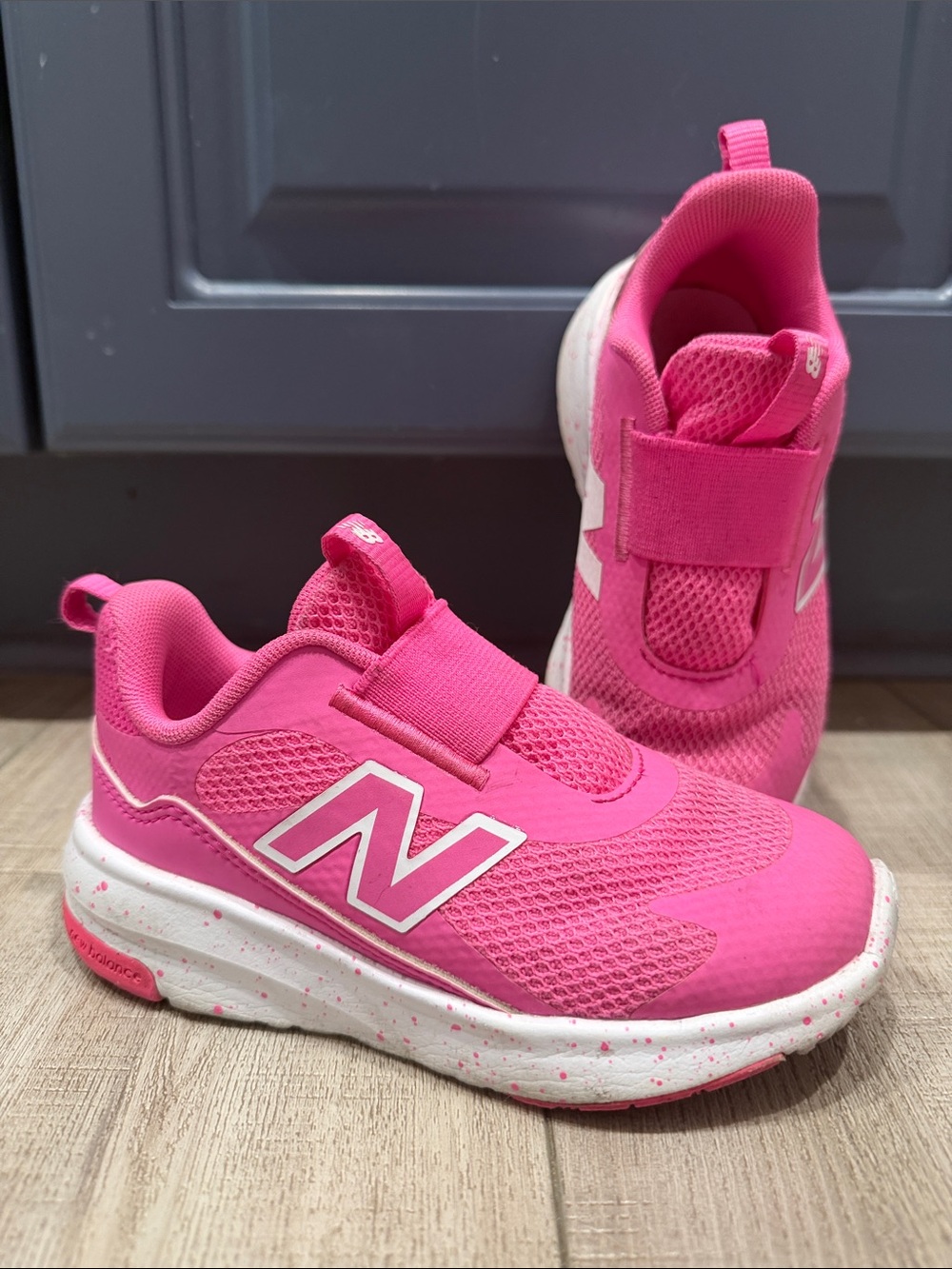 New Balance Slip On Pink and White Sneakers- US 10 Wide